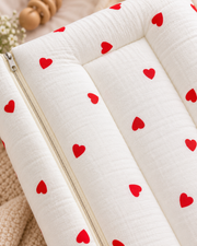 Muslin Carry Bed/Nest - My Heart